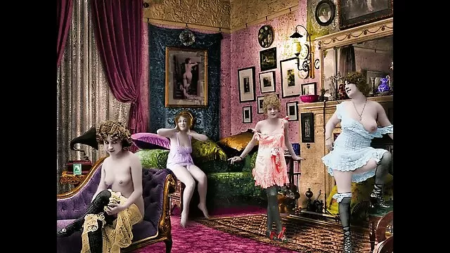 Nikki Dark retro punci lapos mellű apátot megtámadja két telhetetlen faszcimbora